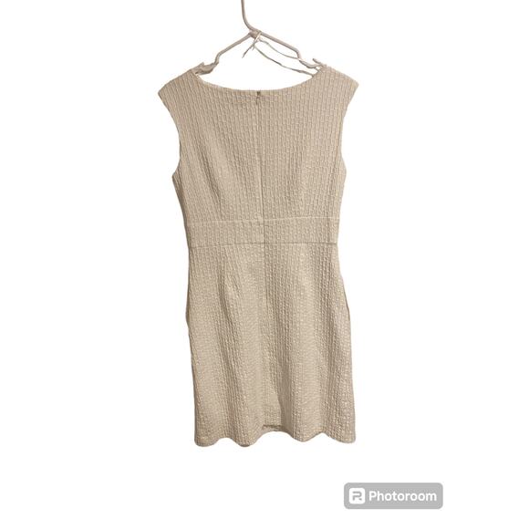 Sandra Darren Womens Size 12 Ivory Dress Fitted Chic Classic - Picture 2 of 6